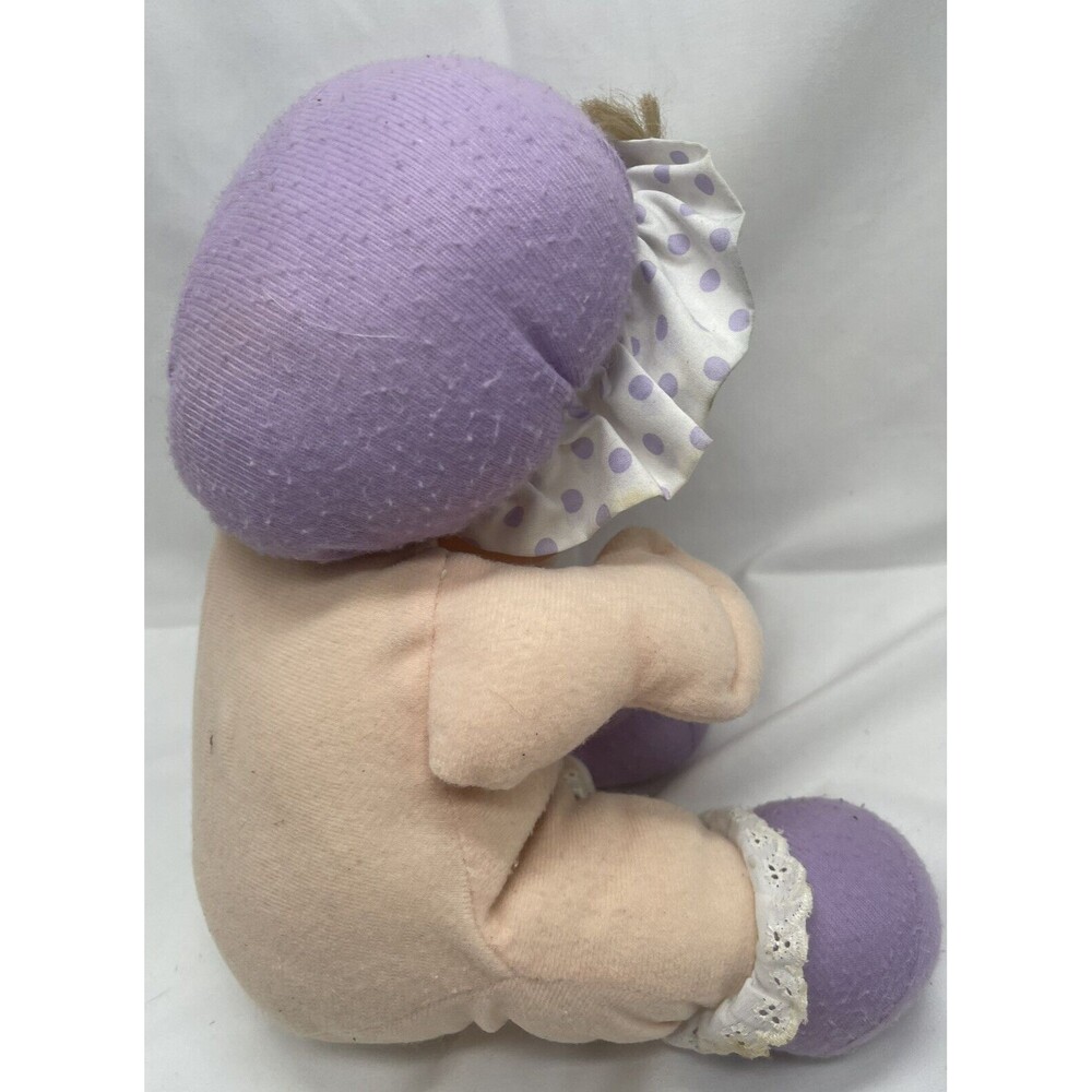 Vtg HK City Toys Baby Doll Plastic Face Cream and Purple Pokadot Hat RARE - Picture 12 of 16